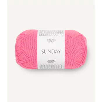 sandnes garn sunday rózsaszin rágó  pink merinói vékony fingering
