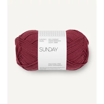 sandnes garn sunday rusztikus rózsa sötétrózsa merinói vékony fingering