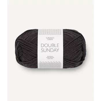 sandnes garn double sunday bristol black fekete kozepvastag dk  merinoi gyapju norveg fonal 