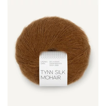sandnes garn tynn silk mohair moher fonal karamell barna