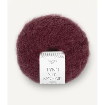 sandnes garn tynn silk mohair moher fonal burgundi bordó vörös