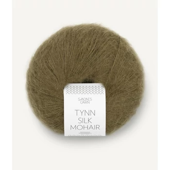 sandnes garn tynn silk mohair moher fonal sötét oliva zöld
