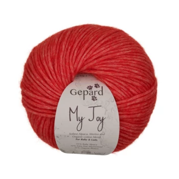 gepard my joy baby alpaca merinoi gyapju organikus pamut fujt fonal piros