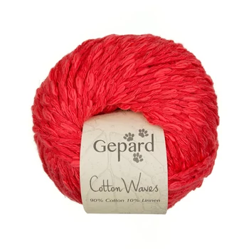 gepard cotton waves pamut len nyari bukle boucle piros fonal