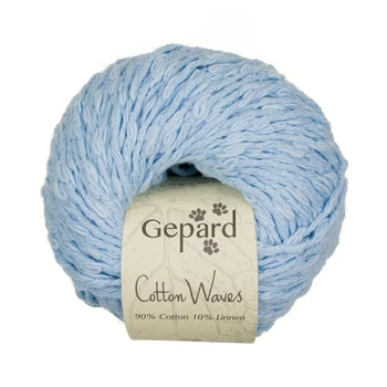 gepard cotton waves pamut len nyari bukle boucle világoskék fonal
