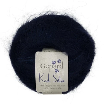 gepard kid seta moher fonal kék tengerészkék navy selyem mohair