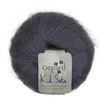 gepard kid seta moher fonal antracit szürke selyem mohair