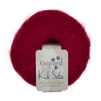 gepard kid seta moher fonal cherry bordo meggypiros selyem mohair