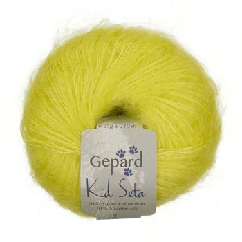 gepard kid seta moher fonal lime citrom sarga selyem mohair