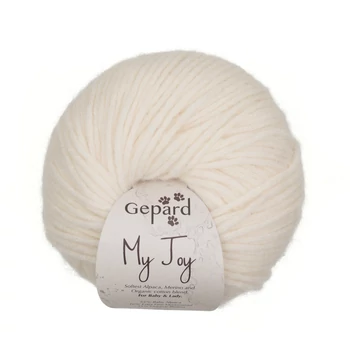 gepard my joy baby alpaca merinoi gyapju organikus pamut fujt fonal feher