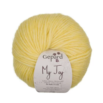 gepard my joy baby alpaca merinoi gyapju organikus pamut fujt fonal sarga