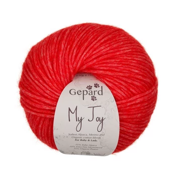 gepard my joy baby alpaca merinoi gyapju organikus pamut fujt fonal piros