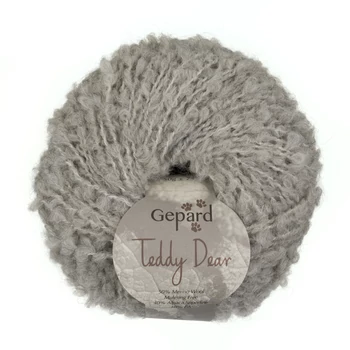 gepard teddy dear bukle boucle fonal termeszetes vilagos szurke
