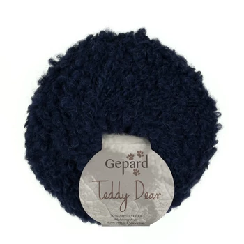 gepard teddy dear bukle boucle fonal termeszetes navy tengereszkek kek