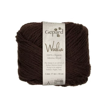 gepard woolia organikus merinoi gyapju fonal közepes vastagsagu kávébarna kávé coffee