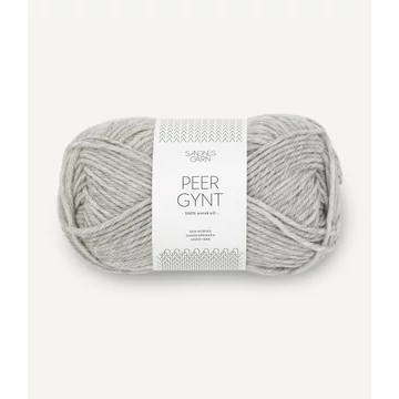 sandnes garn peer gynt lys gramelert szurke fonal 1032