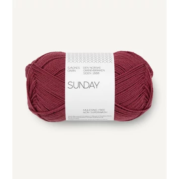 sandnes garn sunday rusztikus rózsa sötétrózsa merinói vékony fingering