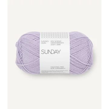 sandnes garn sunday levendula lila merinói vékony fingering
