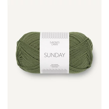 sandnes garn sunday oliva zold  fonal 9062