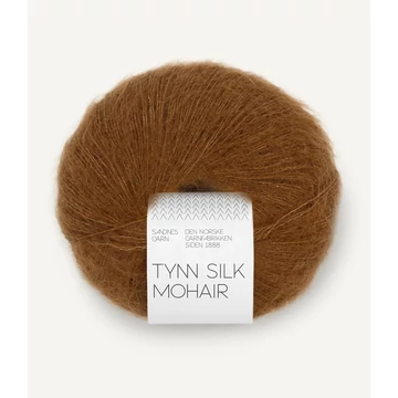 sandnes garn tynn silk mohair moher fonal karamell barna