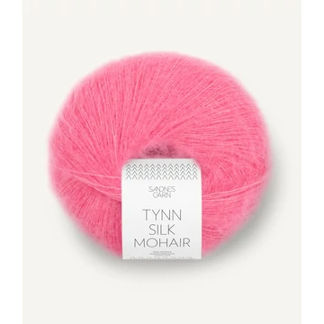 sandnes garn tynn silk mohair moher fonal rágó rózsaszín