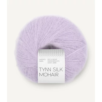 sandnes garn tynn silk mohair levendula lila fonal moher