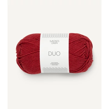 sandnes garn duo pamut merinoi negyevszakos sotetpiros  skandinav fonal 