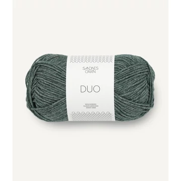 sandnes garn duo pamut merinoi negyevszakos zold sotetzold mork skoggronn  skandinav fonal 