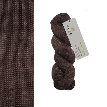 gazzal wool star premium merinoi kezzel festett termeszetes fonal barna gesztemye chestnut 3806