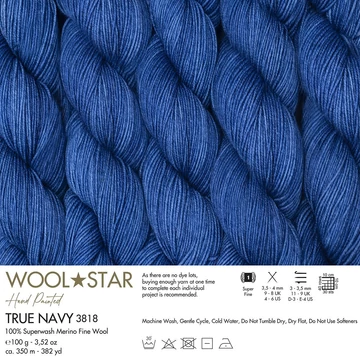 GAZZAL - WOOL STAR True Navy (3818)