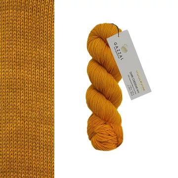 gazzal wool star premium merinoi kezzel festett termeszetes fonal sarga mustarsarga okker dark cheddar 3830
