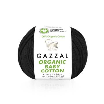 GAZZAL ORGANIC BABY COTTON Fekete (430)