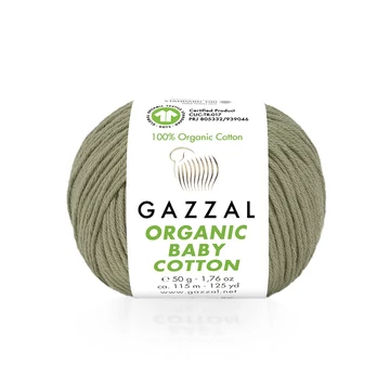 gazzal organic baby cotton 431 oliva fonal