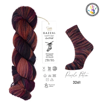 GAZZAL - HAPPY FEET Purple Potion (3261)