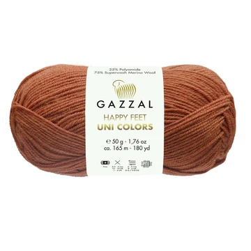 gazzal happy feet fonal zoknifonal egyszinu uni barna 3560