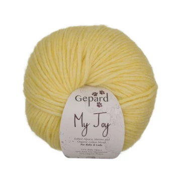 gepard my joy baby alpaca merinoi gyapju organikus pamut fujt fonal sarga