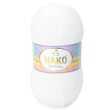 nako elit baby fonal babafonal antipilling bolyhosodasmentes premium akril  feher 208