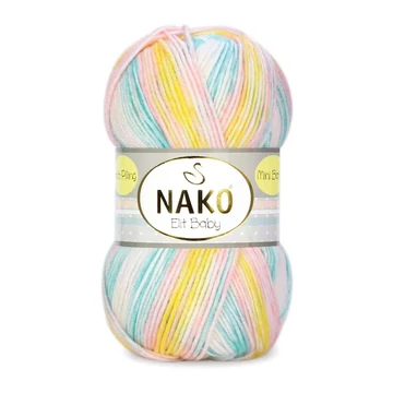 nako elit baby mini batik fonal babafonal antipilling bolyhosodasmentes premium akril  szinatmenetes sarga citrom kek 32428