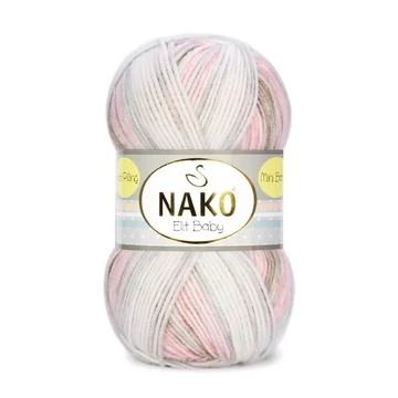 nako elit baby mini batik fonal babafonal antipilling bolyhosodasmentes premium akril  szinatmenetes rozsaszin barna 32463