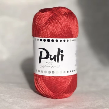 puli pamut fonal amigurumi mercerizált piros