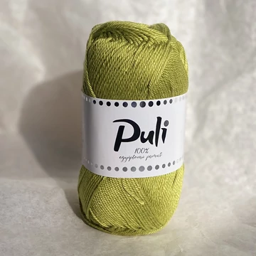 puli pamut fonal amigurumi mercerizált zöld oliva