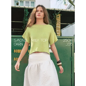sandnes garn minta 2504 04 milly top kötött nyári női felső