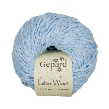 gepard cotton waves pamut len nyari bukle boucle világoskék fonal