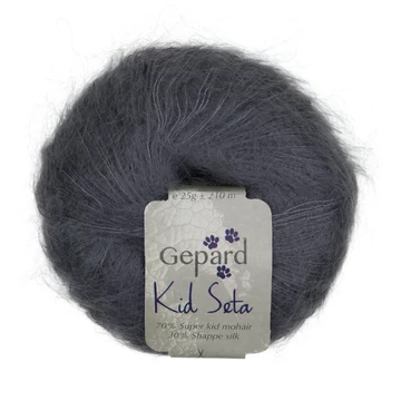 gepard kid seta moher fonal antracit szürke selyem mohair