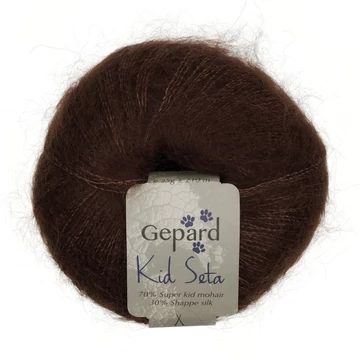 gepard kid seta moher fonal sötétbarna barna dió selyem mohair