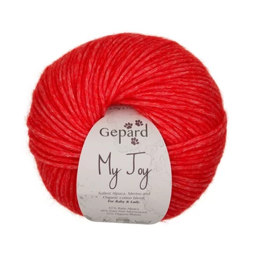 gepard my joy baby alpaca merinoi gyapju organikus pamut fujt fonal piros