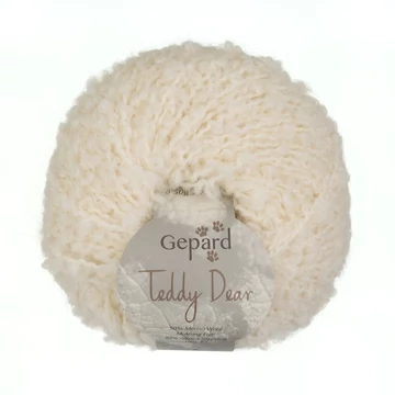gepard teddy dear bukle boucle fonal termeszetes feher