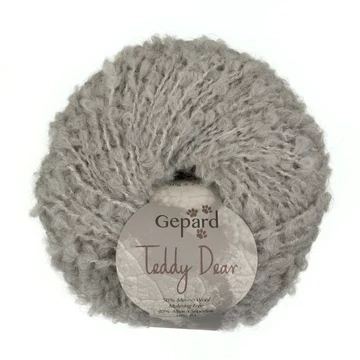gepard teddy dear bukle boucle fonal termeszetes vilagos szurke