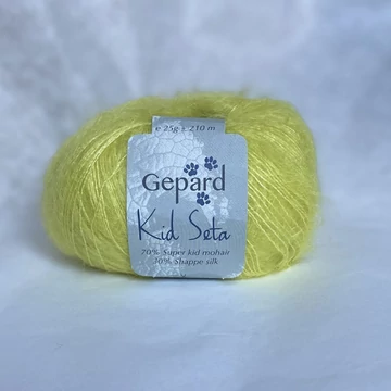 gepard kid seta moher fonal lime citrom sarga selyem mohair
