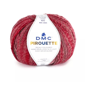 dmc pirouette piruette szinatmenetes akril fonal multicolor piros korall
